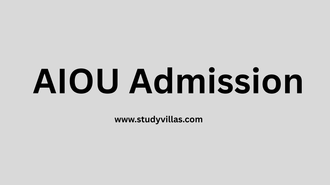 AIlama Iqbal open University AIOU Admission