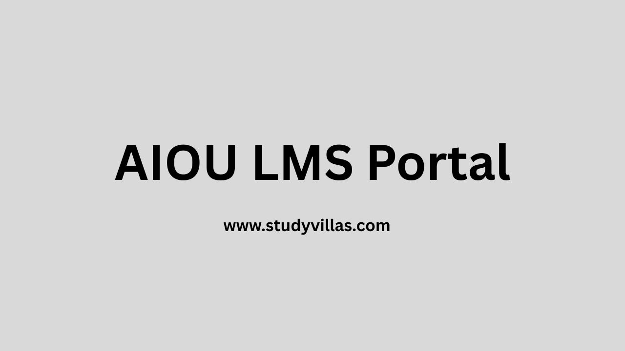 Allama iqbal open university LMS Portal
