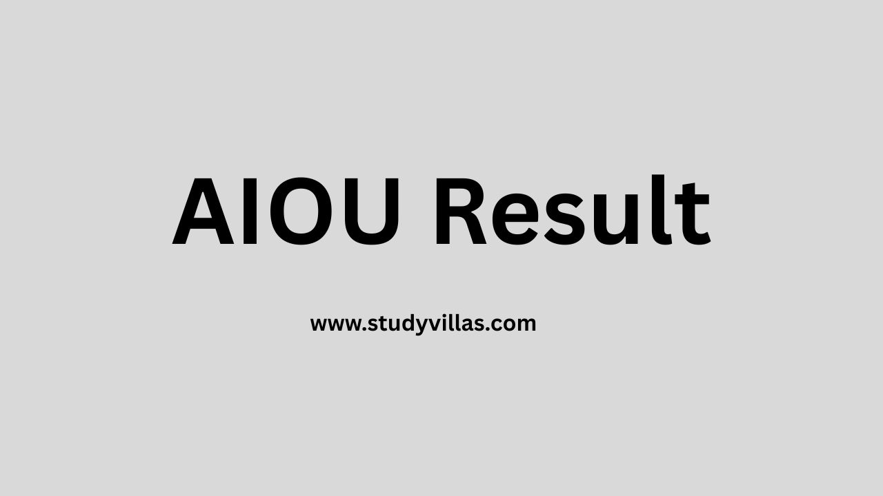 Allama Iqbal Open University AIOU Result